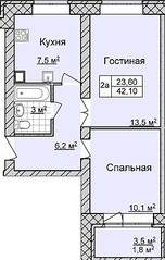 550 X 865 79.0 Kb 1920 X 487 97.8 Kb 1313 X 550 170.6 Kb ЖК Дарьинский, 2 комн. кв. с чистовой отделкой, 42.1 кв.м.