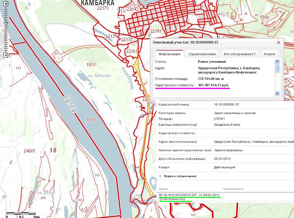 Кадастровая карта камбарка