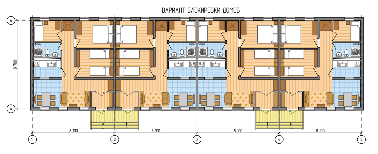 План двухквартирного дома