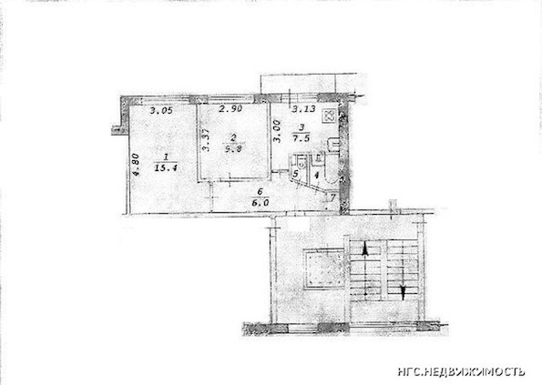 595 x 423 Перепланировка 3-х комнатной кв. 467 серия