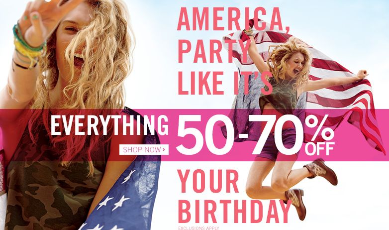 782 x 462 Четверг 22.00 H&M Америка по 4 доллара. OldNavy -50%. Аэро -70%.