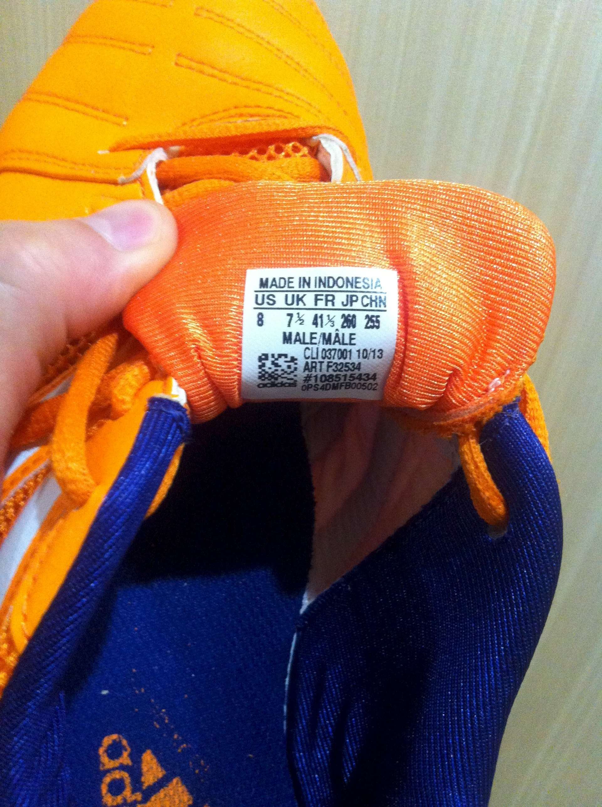 Adidas sala футзалки оранжевые