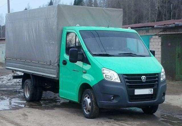 Газель Некст зеленая тентованная