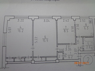 320 x 240 Продам 3к.кв., 1/5п, 60кв.м. ул.Ворошилова 51 Ч/П