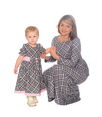 750 X 862 327.1 Kb Детские платья. Одинаковые платья для мамы и дочки.
