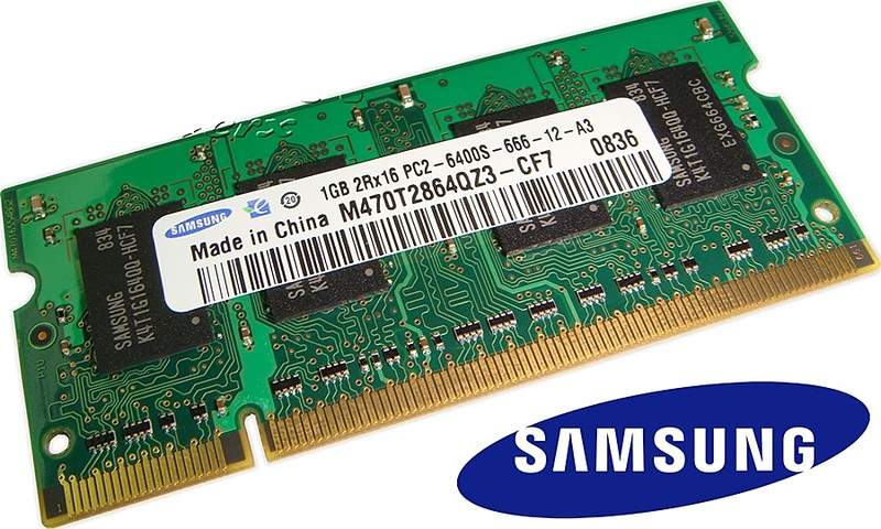 900 X 540 193.7 Kb  SO-DIMM DDR2 PC6400 Samsung 6-6-6-12