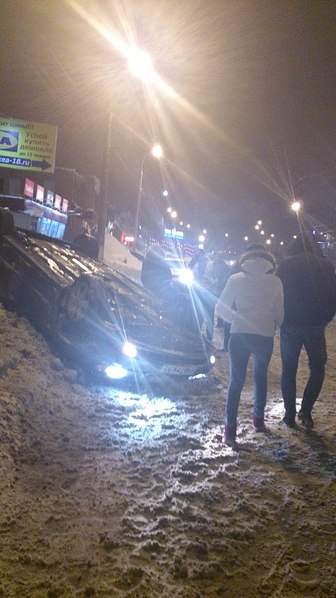 575 X 1024 107.6 Kb 13.01.2015 ДТП на ул. Магистральная напротив Хоз.базы, перевертыш.