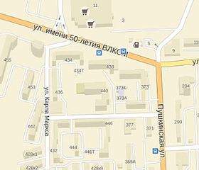 369 X 316 24.6 Kb Момент ДТП, ул. Пушкинская. Велосипедист неожиданно выскочил из-за машины