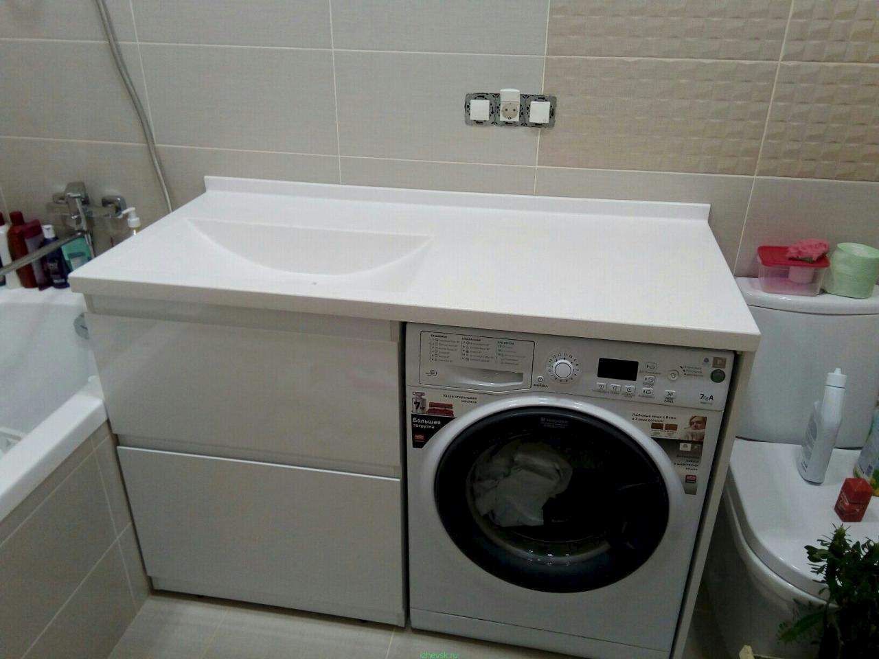 столешница для ванной над стиральной машиной